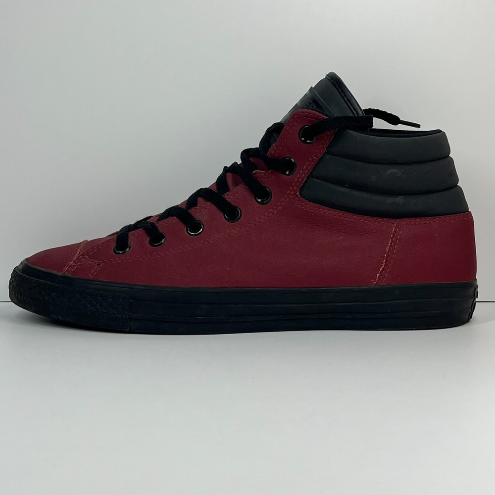 Converse Syde Street Sneakers Mens 10 Burgundy Leather Mid Top 151920C - Picture 10 of 16